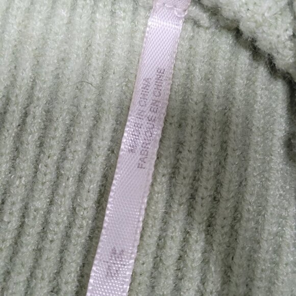 Free People Green Knit Oversized Pullover Turtleneck Sweater Size Medium M - Picture 3 of 11